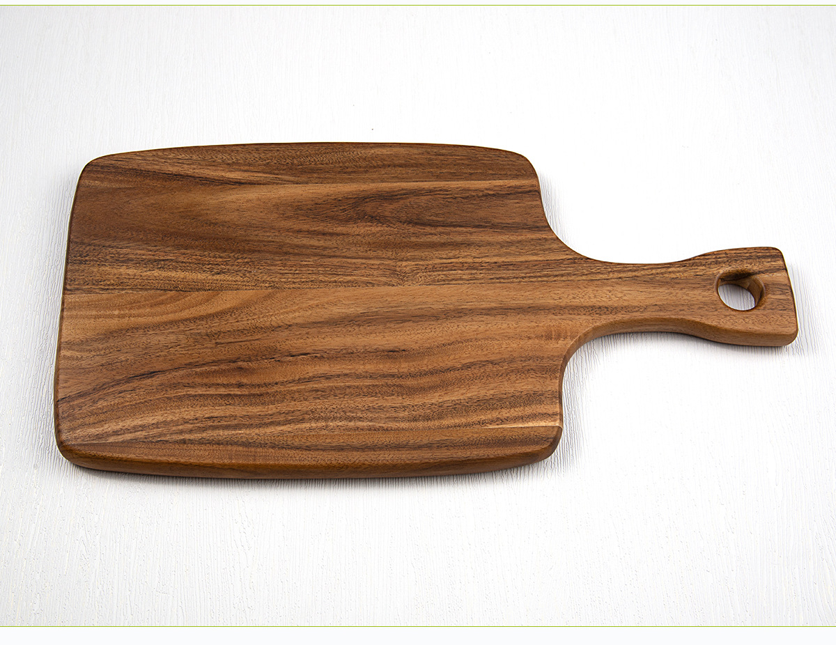 Classic Acacia Wood Cutting Board with Handle – Rustic Serving & Chopping Board